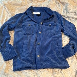Blue corduroy shacket